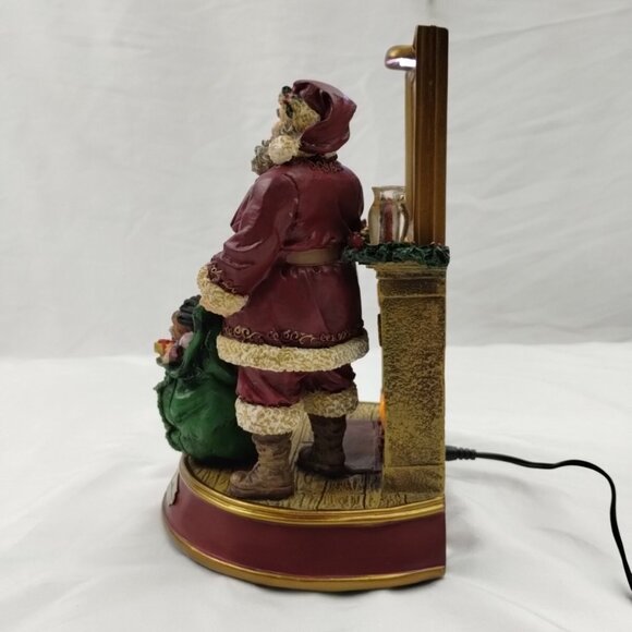 Collectible Thomas Kinkade The Light Of Christmas Illuminated Santa W/ Adapter - Picture 4 of 16